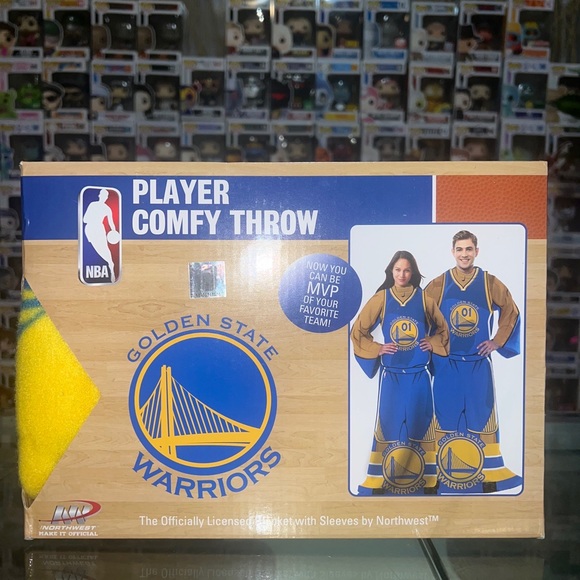 NBA Official Player Comfy Throw Golden State Warriors  New - Picture 3 of 6